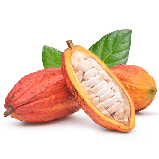  Vibrant yellow cacao pod, a key ingredient in our sweet and tangy tropical boxes.